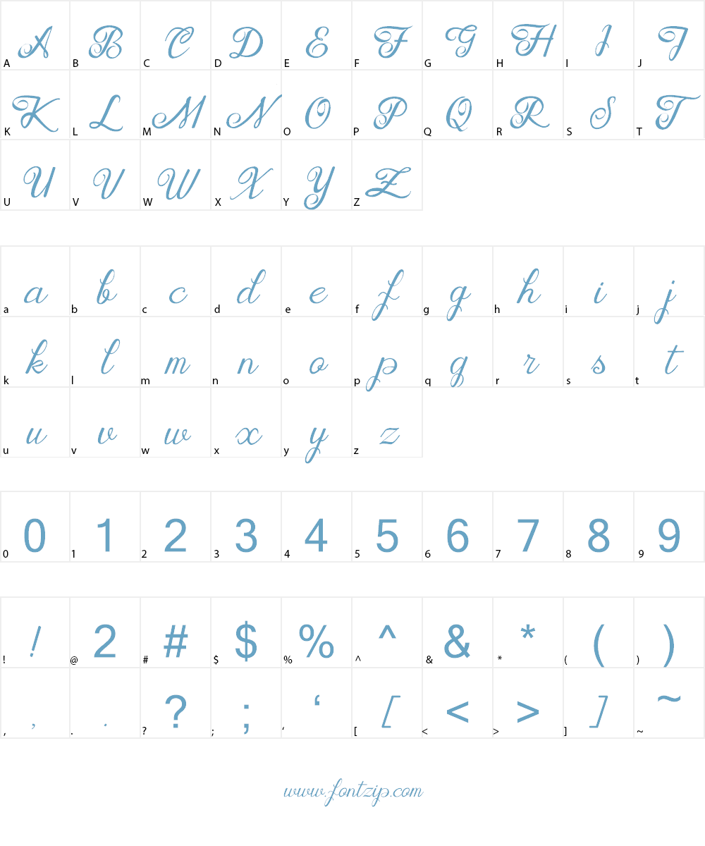 Houston Regular Font Character